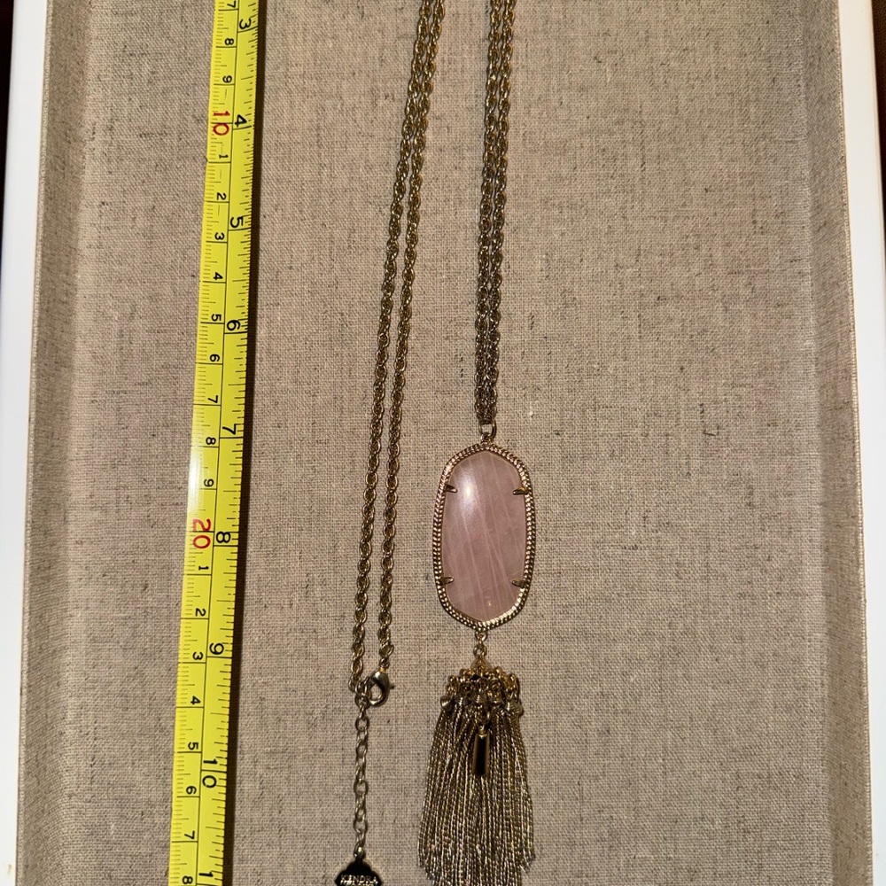 RETIRED Kendra Scott Necklace, Pink Pendant & Tassle